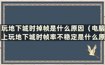 玩地下城时掉帧是什么原因（电脑上玩地下城时帧率不稳定是什么原因）