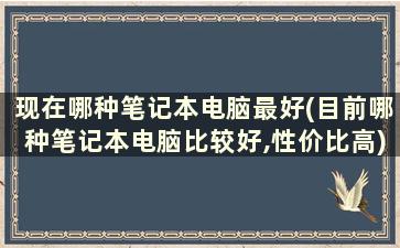 现在哪种笔记本电脑最好(目前哪种笔记本电脑比较好,性价比高)