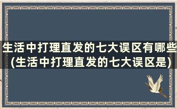 生活中打理直发的七大误区有哪些(生活中打理直发的七大误区是)