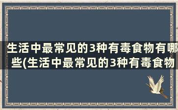 生活中最常见的3种有毒食物有哪些(生活中最常见的3种有毒食物是)