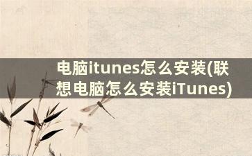 电脑itunes怎么安装(联想电脑怎么安装iTunes)