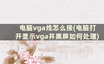 电脑vga线怎么接(电脑打开显示vga并黑屏如何处理)