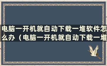 电脑一开机就自动下载一堆软件怎么办（电脑一开机就自动下载一堆软件）