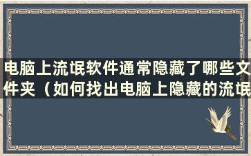 电脑上流氓软件通常隐藏了哪些文件夹（如何找出电脑上隐藏的流氓软件）