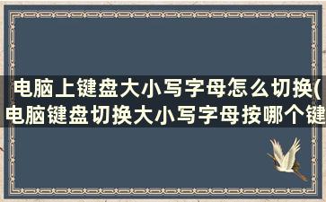 电脑上键盘大小写字母怎么切换(电脑键盘切换大小写字母按哪个键)