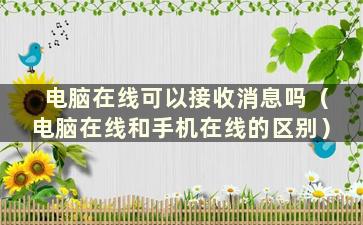 电脑在线可以接收消息吗（电脑在线和手机在线的区别）