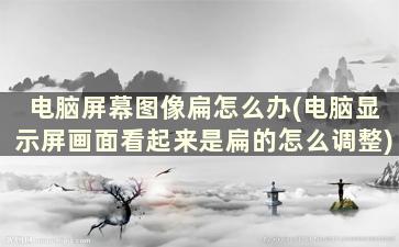 电脑屏幕图像扁怎么办(电脑显示屏画面看起来是扁的怎么调整)