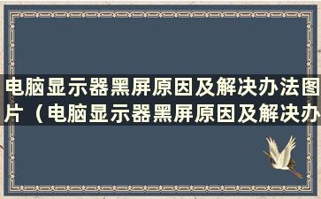 电脑显示器黑屏原因及解决办法图片（电脑显示器黑屏原因及解决办法图片）