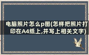 电脑照片怎么p图(怎样把照片打印在A4纸上,并写上相关文字)