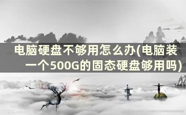 电脑硬盘不够用怎么办(电脑装一个500G的固态硬盘够用吗)