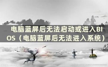 电脑蓝屏后无法启动或进入BIOS（电脑蓝屏后无法进入系统）