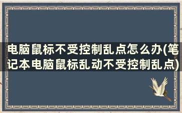 电脑鼠标不受控制乱点怎么办(笔记本电脑鼠标乱动不受控制乱点)