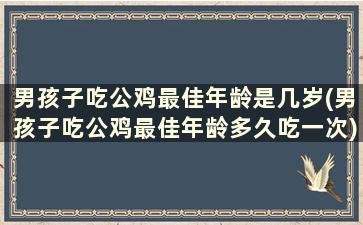 男孩子吃公鸡最佳年龄是几岁(男孩子吃公鸡最佳年龄多久吃一次)