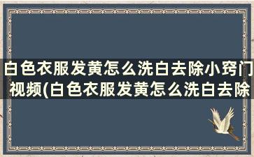 白色衣服发黄怎么洗白去除小窍门视频(白色衣服发黄怎么洗白去除小窍门)