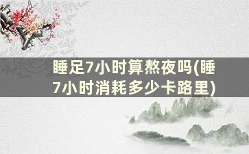 睡足7小时算熬夜吗(睡7小时消耗多少卡路里)