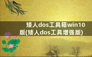 矮人dos工具箱win10版(矮人dos工具增强版)