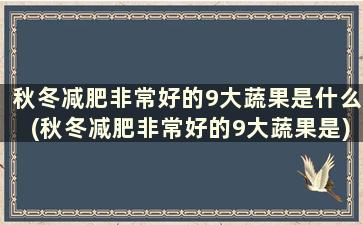 秋冬减肥非常好的9大蔬果是什么(秋冬减肥非常好的9大蔬果是)