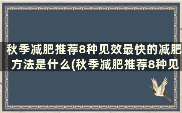 秋季减肥推荐8种见效最快的减肥方法是什么(秋季减肥推荐8种见效最快的减肥方法)