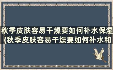 秋季皮肤容易干燥要如何补水保湿(秋季皮肤容易干燥要如何补水和保湿)