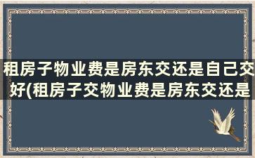 租房子物业费是房东交还是自己交好(租房子交物业费是房东交还是自己交)