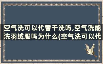 空气洗可以代替干洗吗,空气洗能洗羽绒服吗为什么(空气洗可以代替干洗吗,空气洗能洗羽绒服吗视频)