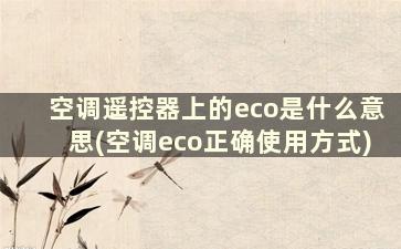 空调遥控器上的eco是什么意思(空调eco正确使用方式)