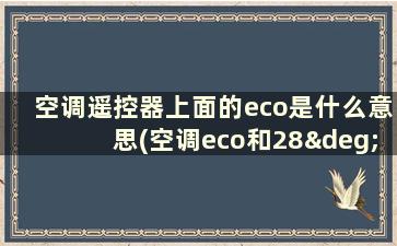 空调遥控器上面的eco是什么意思(空调eco和28°C哪个省电)