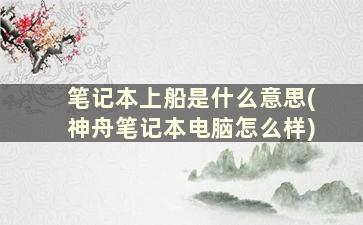 笔记本上船是什么意思(神舟笔记本电脑怎么样)