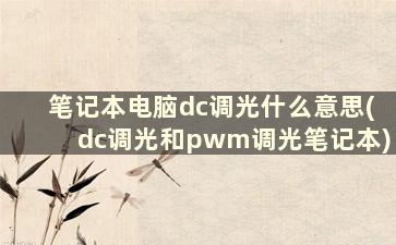 笔记本电脑dc调光什么意思(dc调光和pwm调光笔记本)