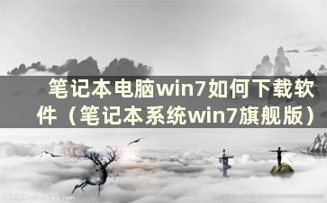 笔记本电脑win7如何下载软件（笔记本系统win7旗舰版）