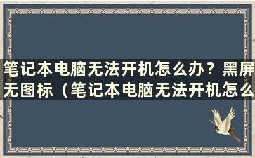 笔记本电脑无法开机怎么办？黑屏无图标（笔记本电脑无法开机怎么办？黑屏无鼠标）