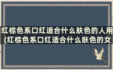 红棕色系口红适合什么肤色的人用(红棕色系口红适合什么肤色的女生)