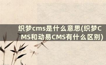 织梦cms是什么意思(织梦CMS和动易CMS有什么区别)