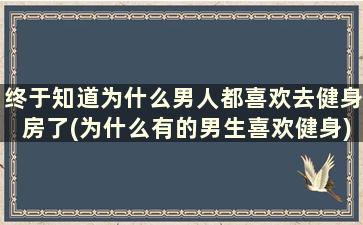 终于知道为什么男人都喜欢去健身房了(为什么有的男生喜欢健身)