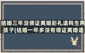 结婚三年没领证离婚彩礼退吗生两孩子(结婚一年多没有领证离婚退彩礼吗)