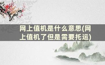 网上值机是什么意思(网上值机了但是需要托运)