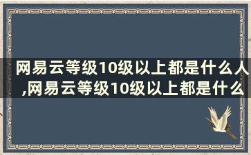 网易云等级10级以上都是什么人,网易云等级10级以上都是什么人玩的