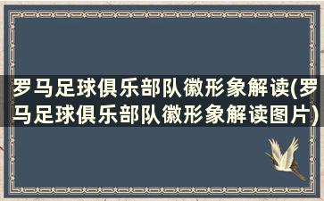 罗马足球俱乐部队徽形象解读(罗马足球俱乐部队徽形象解读图片)