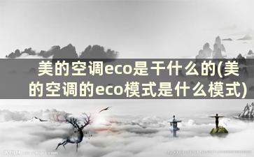 美的空调eco是干什么的(美的空调的eco模式是什么模式)