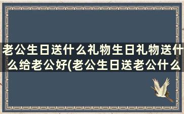 老公生日送什么礼物生日礼物送什么给老公好(老公生日送老公什么礼物比较好)