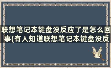 联想笔记本键盘没反应了是怎么回事(有人知道联想笔记本键盘没反应怎么办)