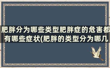 肥胖分为哪些类型肥胖症的危害都有哪些症状(肥胖的类型分为哪几种类型)