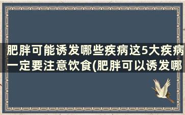 肥胖可能诱发哪些疾病这5大疾病一定要注意饮食(肥胖可以诱发哪些疾病)