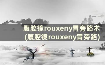 腹腔镜rouxeny胃旁路术(腹腔镜rouxeny胃旁路)