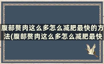 腹部赘肉这么多怎么减肥最快的方法(腹部赘肉这么多怎么减肥最快)