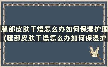 腿部皮肤干燥怎么办如何保湿护理(腿部皮肤干燥怎么办如何保湿护肤)