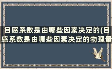 自感系数是由哪些因素决定的(自感系数是由哪些因素决定的物理量)