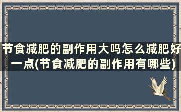 节食减肥的副作用大吗怎么减肥好一点(节食减肥的副作用有哪些)