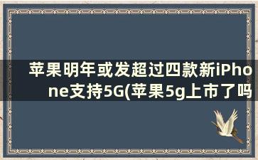 苹果明年或发超过四款新iPhone支持5G(苹果5g上市了吗)