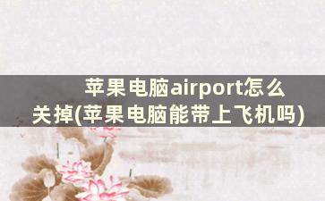 苹果电脑airport怎么关掉(苹果电脑能带上飞机吗)